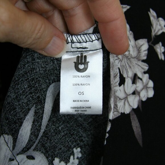 Spiritual Gangster Maya Floral Kimono Womens OS Black Open Front Flowy Gypsy - Picture 5 of 8